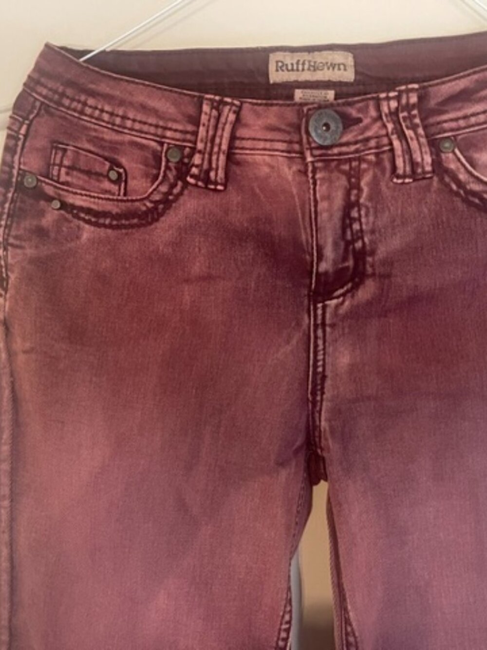 Ruff Hewn Plum Eclipse Wash Capri Jeans